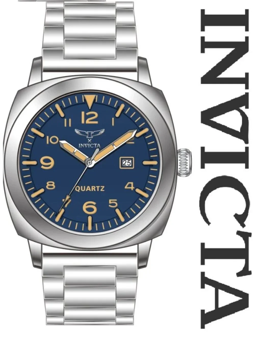 $249 Invicta Specialty I Mens 44mm Silver Blue Dial Quartz Steel Watch 69631 NIB